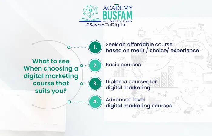 tips to choose a digital marketing course